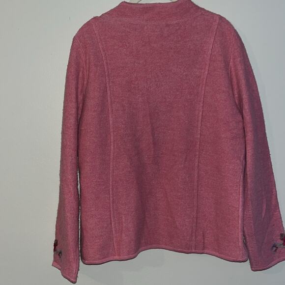 VTG Pendleton Granny Core Blush Pink Button Cardigan Sweater Wool-Medium - Picture 5 of 6